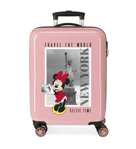 Til kvinder. 3671727 Kuffert i kabinestørrelse Minnie New York 55 cm lyserød (OSFA), Casual, Pink, ABS/Polykarbonat, Hytte - Disney - Modalova