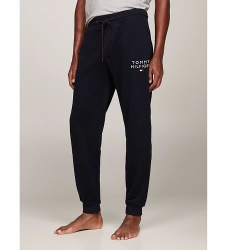 Til mænd. UM0UM02880 Lavtsiddende joggingbukser Navy elastik (S), Casual, Bomuld, Bæredygtig, Blå - Tommy Hilfiger - Modalova