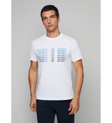 Til mænd. HM500803 T-shirt Hs Logo Fade (XXL), Casual, Bomuld, Korte ærmer - Hackett London - Modalova