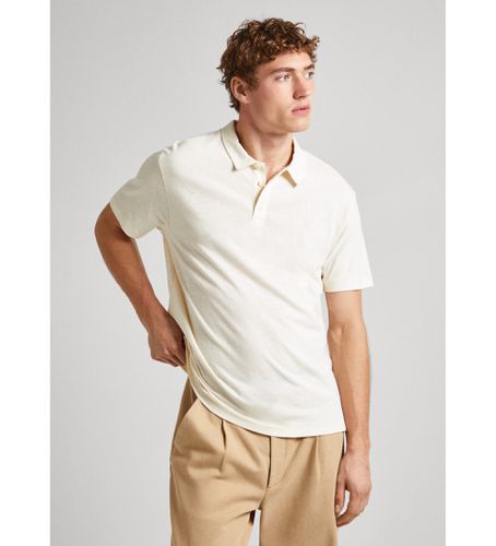 Til mænd. PM542146 Polo Holly off-white (S), Hvid, Casual, Bomuld, Korte ærmer - Pepe Jeans - Modalova