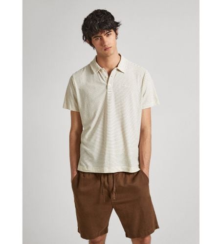 Til mænd. PM542147 Halove off-white polo shirt (XS), Hvid, Casual, Bomuld, Korte ærmer - Pepe Jeans - Modalova