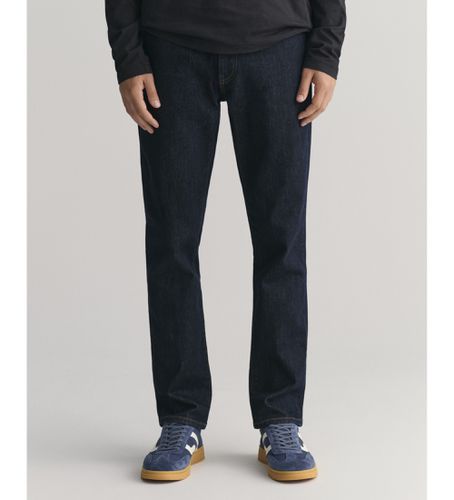 Til mænd. 1000260 Navy Slim Fit Jeans (29/32), Casual, Bomuld, Denim, Bæredygtig, Blå - Gant - Modalova