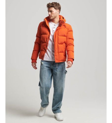 Til mænd. M5011743A Everest quiltet hættejakke med hætte (S), Casual, Polyester, Lange ærmer - Superdry - Modalova