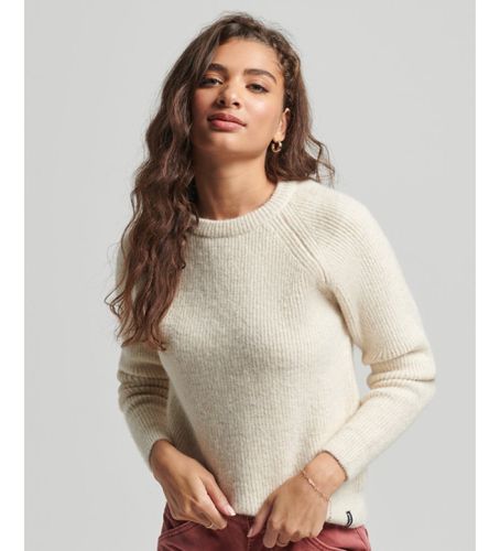 Til kvinder. W6110418A Essential ribbet pullover med rund hals (XL), Casual, Akryl - Superdry - Modalova