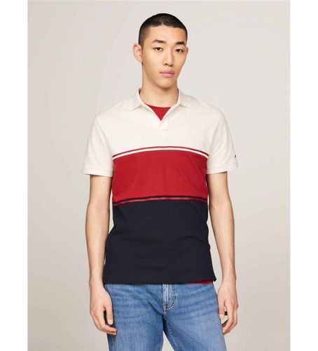 Til mænd. MW0MW35600 Polo Colorblock , , marineblå (L), Casual, Flerfarvet, Bomuld, Korte ærmer - Tommy Hilfiger - Modalova