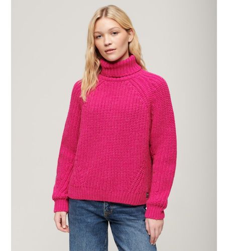 Til kvinder. W6110397A Løs strikket pullover med turn-down-krave (S), Casual, Akryl - Superdry - Modalova