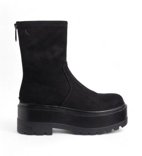 Til kvinder. YW0YW01602 Læderstøvler Mid black (36), , 3-5 cm, Lynlås, Casual, Genanvendt polyester - Calvin Klein Jeans - Modalova