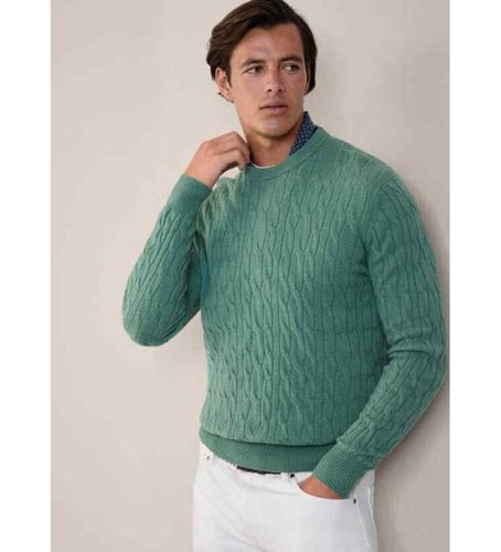 Til mænd. HM703241 flettet pullover (S), Casual, Bomuld, Lange ærmer - Hackett London - Modalova