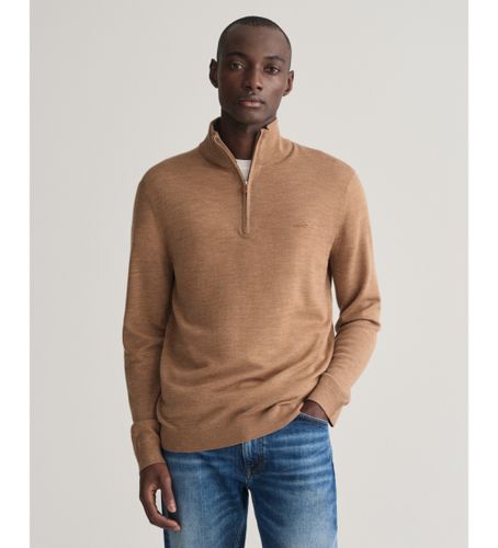 Til mænd. 8050206 Sweater i ekstra fin merinould med halv lynlås, (L), Casual, Bomuld - Gant - Modalova