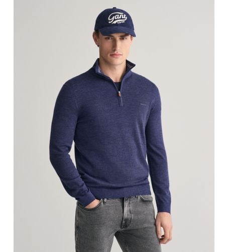 Til mænd. 8050206 Pullover i ekstra fin merinould med halv lynlås (M), Casual, Bomuld - Gant - Modalova