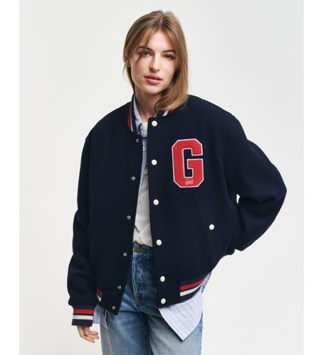 Unisex. 7006490 Navy Varsity-jakke i uldblanding (M), Casual, Bomuld, Blå - Gant - Modalova