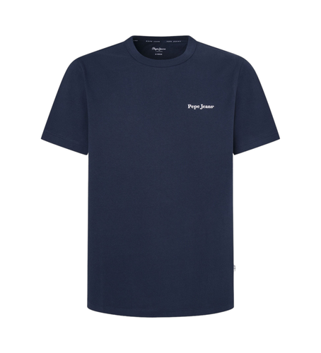 Til mænd. PM509623 Arryn navy T-shirt (M), Casual, Korte ærmer, Økologisk bomuld, Bæredygtig, Blå - Pepe Jeans - Modalova