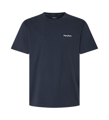 Til mænd. PM509712 Axel C navy T-shirt (XS), Casual, Korte ærmer, Økologisk bomuld, Bæredygtig, Blå - Pepe Jeans - Modalova