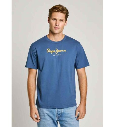 Til mænd. PM508208 T-shirt logo fit regular fit (S), Casual, Bomuld, Korte ærmer, Bæredygtig - Pepe Jeans - Modalova