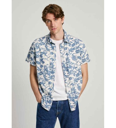 Til mænd. PM308567 Skjorte med blomsterprint regular fit (S), Casual, Linned, Korte ærmer - Pepe Jeans - Modalova