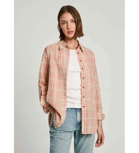 Til kvinder. PL304946 Rita Check skjorte (XS), Casual, Bomuld, Lange ærmer - Pepe Jeans - Modalova