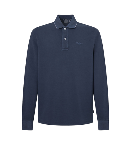 Til mænd. PM542212 Polo John Gd Ls navy (S), Casual, Lange ærmer, Bæredygtig, Blå - Pepe Jeans - Modalova