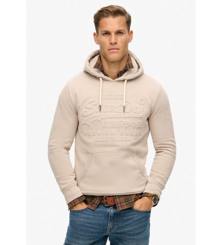 Til mænd. M2013696A Sweatshirt med hætte og præget grafik i (S), Casual, Bomuld - Superdry - Modalova