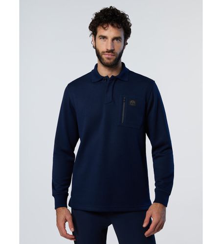 Til mænd. 692334 Langærmet poloshirt med lynlås (XS), Casual, Bomuld, Lange ærmer - North Sails - Modalova