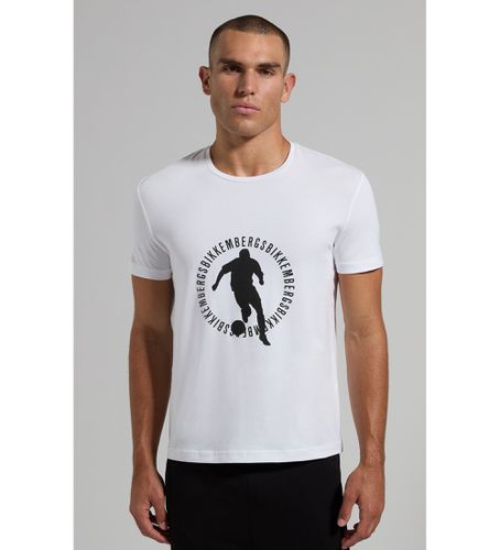 Til mænd. PBMT0412 Slim Fit T-shirt (S), Casual, Bomuld, Korte ærmer - Bikkembergs - Modalova