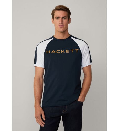 Til mænd. HM500869 T-shirt Multi navy (S), Casual, Bomuld, Korte ærmer - Hackett London - Modalova