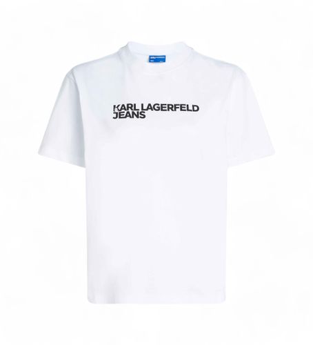 Til kvinder. A1W17005 T-shirt med logo (XS), Casual, Bomuld, Korte ærmer - Karl Lagerfeld - Modalova