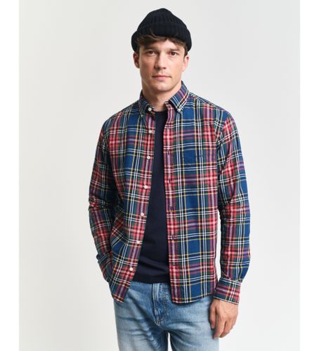 Til mænd. 3250012 Indigo ternet skjorte Regular Fit (S), Casual, Bomuld, Lange ærmer - Gant - Modalova