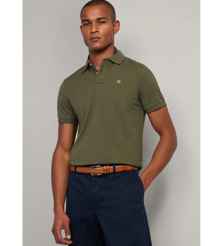 Til mænd. HM563426 Mørkegrøn slim fit poloshirt (L), Casual, Bomuld, Korte ærmer - Hackett London - Modalova