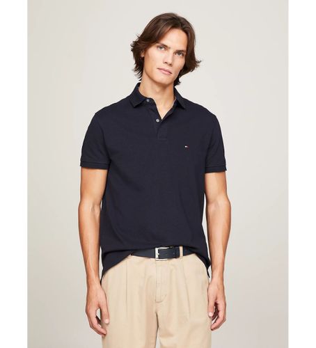 Til mænd. MW0MW17770 Polo 1985 Regular navy (S), Casual, Bomuld, Korte ærmer, Økologisk bomuld, Bæredygtig - Tommy Hilfiger - Modalova