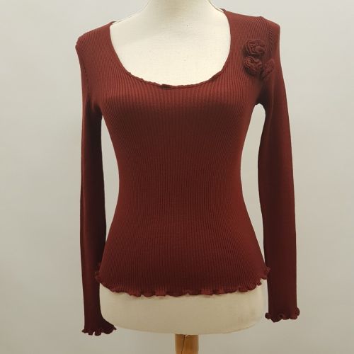 Pull fin Bordeaux - Taille M - Zara - Modalova