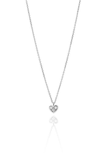 CORAZON 3 circonitas silver necklace - ARAN JEWELS - Modalova