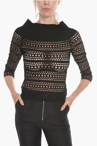 Openwork Top with Off-the-shoulder Sleeves size 42 - Alaia - Modalova