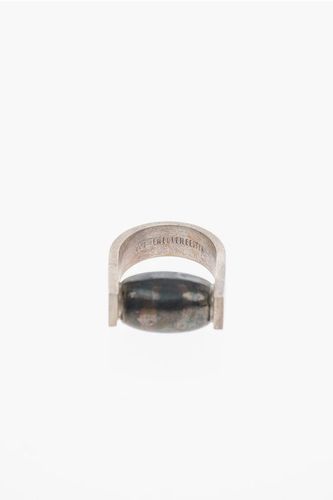 Antique Silver Oval Cut Band Ring size S - Ann Demeulemeester - Modalova