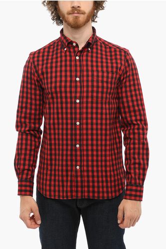 Buffalo Checked Cotton Shirt with Button-Down Collar size S - Woolrich - Modalova