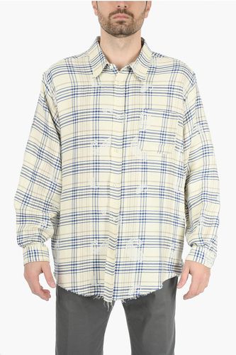 Cotton and Linen Embroidered Checked Shirt size Xs - 424 - Modalova
