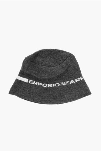 EMPORIO Solid Color Bucket Hat with Contrasting Logo Größe L - Armani Junior - Modalova
