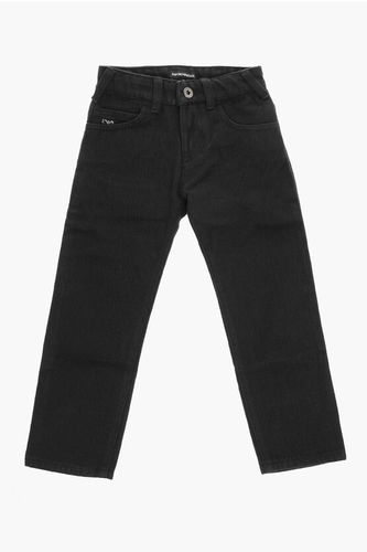 EMPORIO Solid Color Jeans with Logoed Side Band size 10 Y - Armani Junior - Modalova