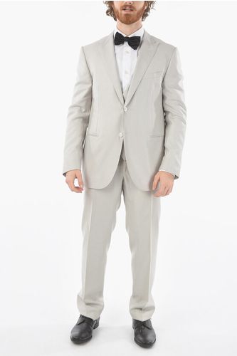 Formal Lined Suit with Peak Lapel and Vest size 54 - Corneliani - Modalova