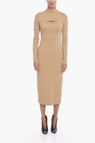 Jersey Turtle-neck Midi Dress with Cut-out Detailing size S - Ambush - Modalova