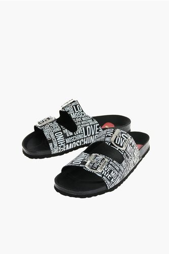 LOVE Leather Printed Sandal size 35 - Moschino - Modalova