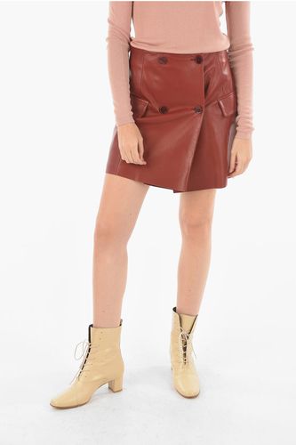 Soft Leather Miniskirt with Contrasting Flaps Detail size M - DROMe - Modalova