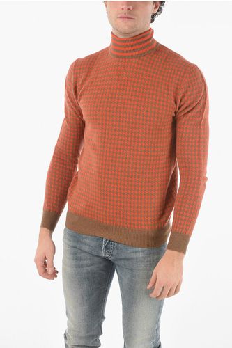 Virgin Wool Houndstooth Turtleneck Sweater size L - Altea - Modalova