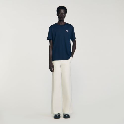 T-shirt à logo appliqué - Sandro Paris - Modalova