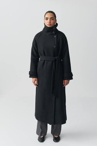 Belted wool blend coat - Gina Tricot - Modalova