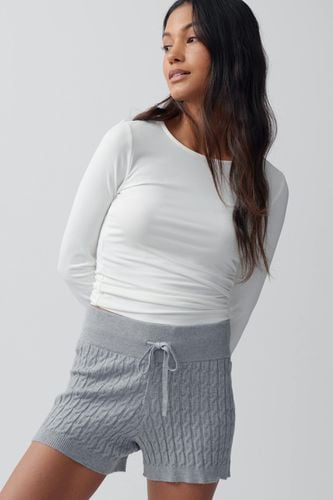 Cable knitted shorts - Gina Tricot - Modalova