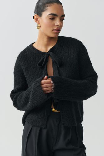 Knitted tie cardigan - Gina Tricot - Modalova