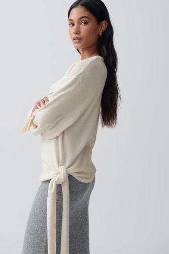 Knitted tie sweater - Gina Tricot - Modalova