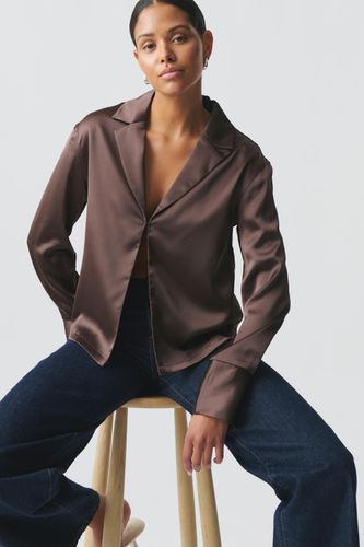 Open satin shirt - Gina Tricot - Modalova