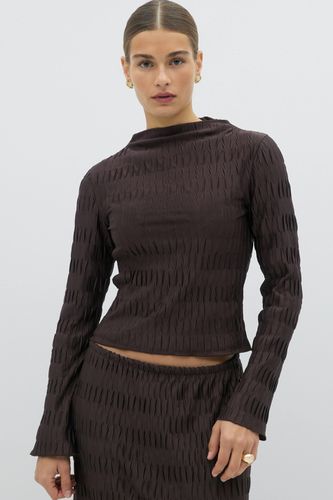 Pleated funnel neck top - Gina Tricot - Modalova