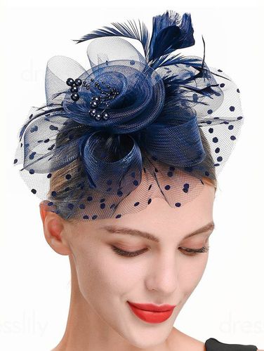 Fashion Women's Hair Accessories Vintage Flower Artificial Feather Mesh Fascinator Hat Hair Accessory - DressLily.com - Modalova